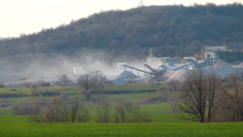 Quarry at work miniature effect, time lapse Stock Footage 236716276