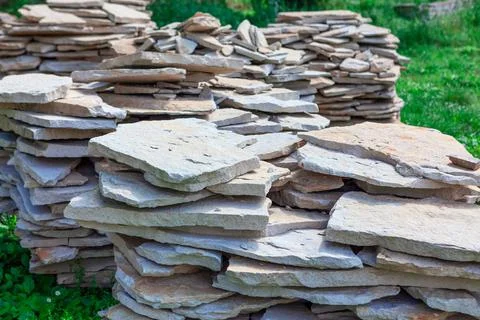 Quarrystone in a pile Stock Photos