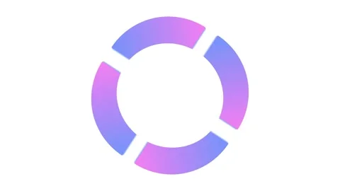 Quarter circle arch digital effect animation video on white background Stock Footage 345029835