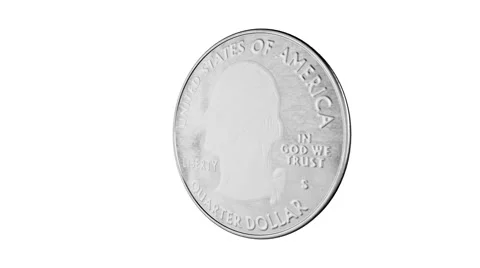 Quarter Coin Stock Footage 47263790