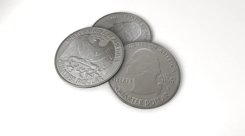 Quarter Coins Stock Footage 47264144