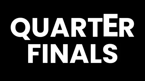 QUARTER FINALS - TEXT DISPLAY ANIMATION Stock Footage 277650108