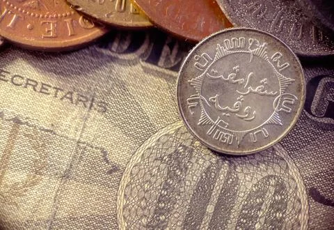 Quarter guilder silver coin. Foto stock