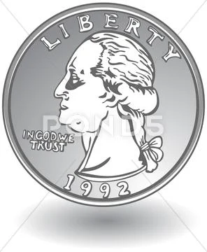 Quarter Stock Illustration