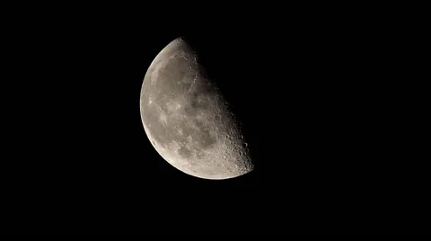Quarter moon Stock Footage 46574621