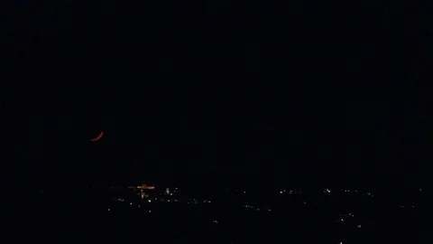 Quarter moon Stock Footage 130096650