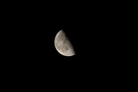 Quarter moon 스톡 사진