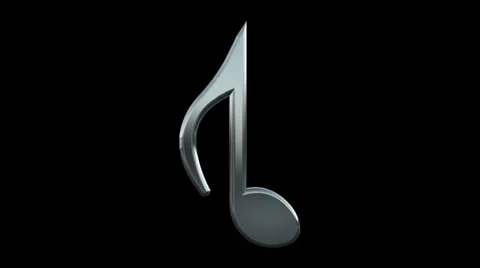 Quarter Note with alpha channel Stock Footage 34421157