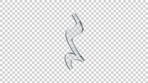 Quarter rest pause symbol made of clear reflective glass Stock Illustration