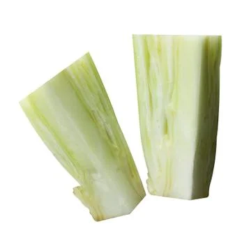 Quarter section green celery bottom flesh layers Stock Photos