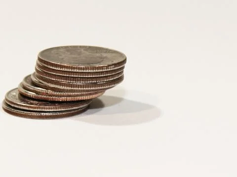 Quarter Stack Left Stock Photos