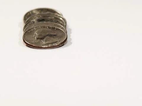 Quarter Stack Spill Stock Photos