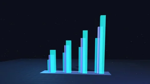 Quarterly bar chart motion Видео 347197856