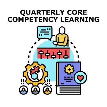 Quarterly core competency learning development program Stock Illustration