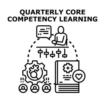 Quarterly core competency learning development program Stock Illustration