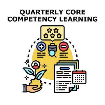 Quarterly core competency learning vector concept Stock Illustration