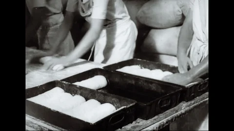 Quartermaster Activities Of The US Army Baking Bread Stock Footage 94777991