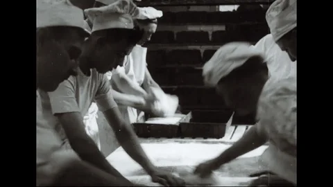 Quartermaster Activities Of The US Army Making Bread Stock Footage 94777809