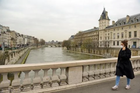 Quartier Latin under lock down. Stock Photos