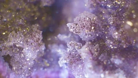 Quartz cluster macro shot – Beautiful gemstone macro Video stock 244548693