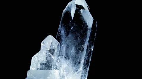Quartz Crystal - Small Cluster Light Blue Stock Footage 238889545