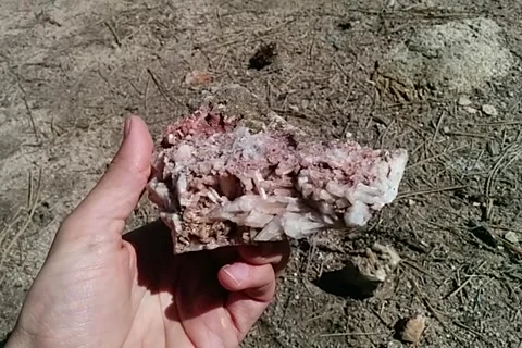 Quartz Crystals From Crystal Pocket Stock Footage 168911154