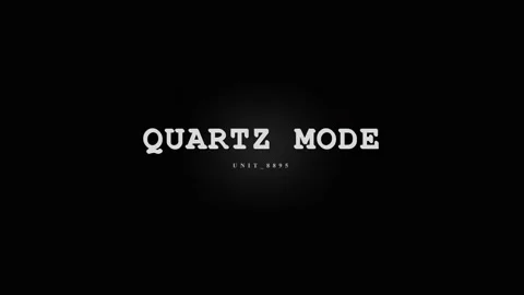 Quartz Mode Text Animation - Retro Futuristic Digital Display with Glitch E.. Stock Footage 331568282