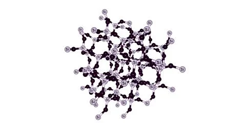 Quartz molecular structure isolated on white background Stock Illustration