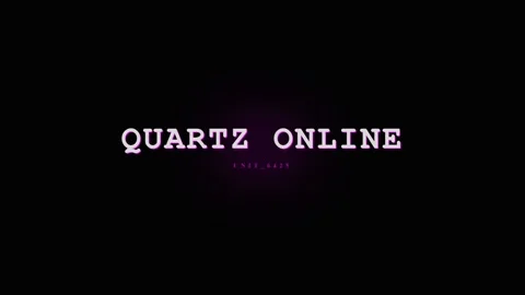 Quartz Online Text Animation - Digital Glitch Effect with Purple Glow Stock Footage 331568450