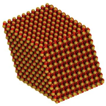 Quartz (a-quartz, sio2), crystal structure Stock Illustration