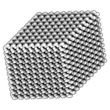 Quartz (a-quartz, sio2), crystal structure. Stock Illustration