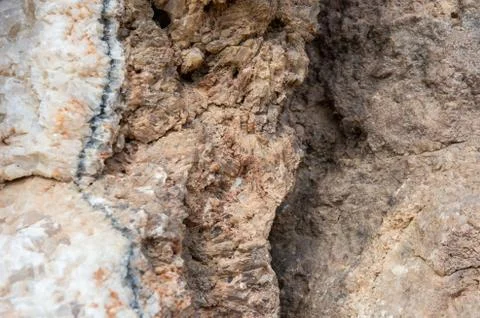 Quartz structure of the Crystal Mountain between the Bahariya and Farafra Oas Stock Photos