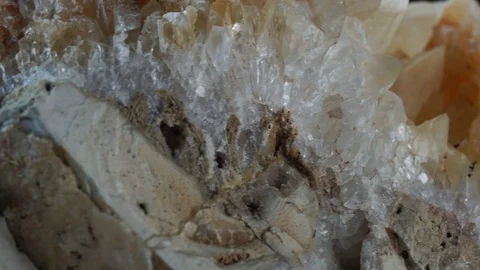 Quartz Turning Macro Detail 스톡 동영상 70846898