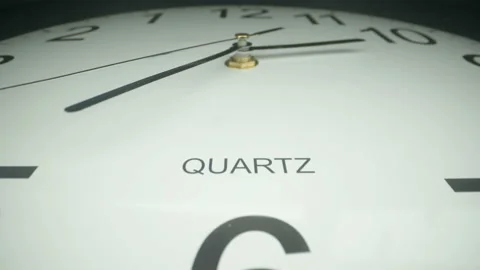 The quartz wall clock with the numbers on it Stock Footage 149163391
