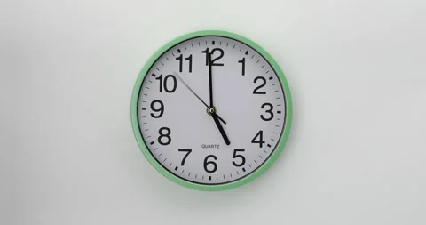 Quartz wall clock on a white background. One of the wall clock series. Stock Footage 141292620
