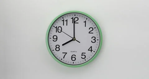 Quartz wall clock on a white background. One of the wall clock series. Stock Footage 141294788