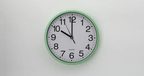 Quartz wall clock on a white background. One of the wall clock series. Vídeos de archivo 141296560