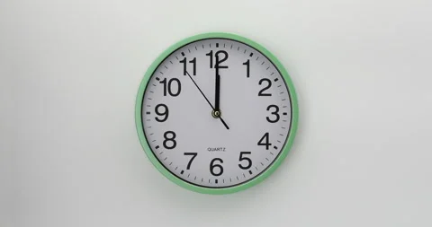 Quartz wall clock on a white background. One of the wall clock series. 스톡 동영상 141298799