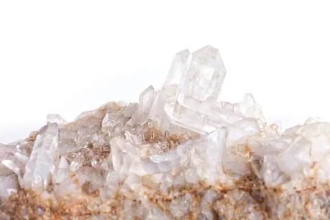 Quartz on white background. Stock Photos