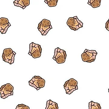 Quartzite stone rock vector seamless pattern Illustrazione stock