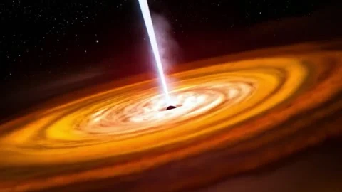 Quasar - Bright Celestial Phenomenon in Deep Space Stock Footage 295595972