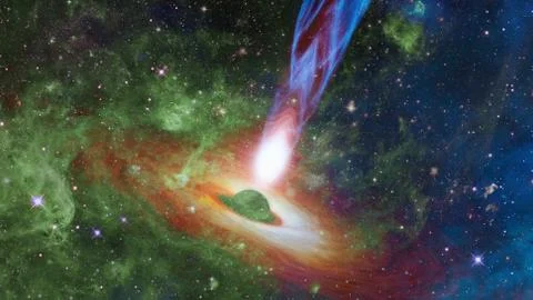 Quasar in deep space. Elements of this image furnished by NASA Stock Photos
