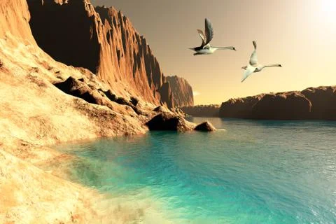 Quasimodo seascape Stock Illustration