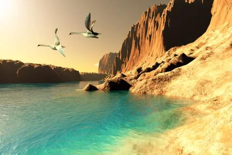 Quasimodo seascape Stock Illustration