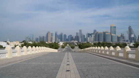 Quatar Skyline Stock Footage 104725026