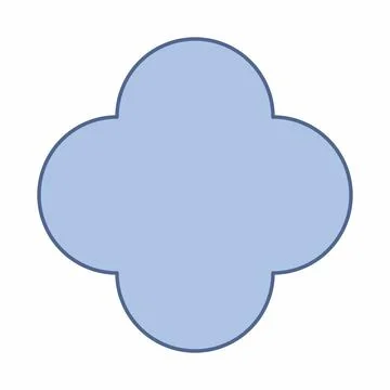 Quatrefoil geometric shape Stock Illustration