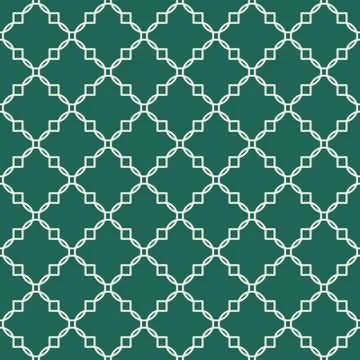 Quatrefoil green seamless vector pattern. Illustrazione stock