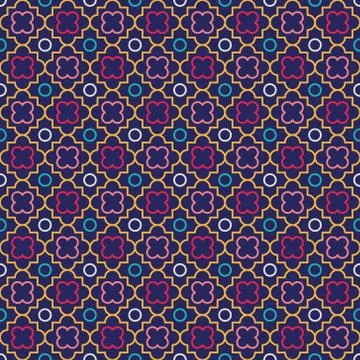 Quatrefoil Lattice Pattern Illustrazione stock