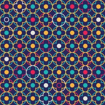 Quatrefoil Lattice Pattern Stock Illustration