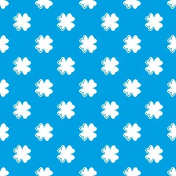 Quatrefoil leaf pattern seamless blue Stock Illustration